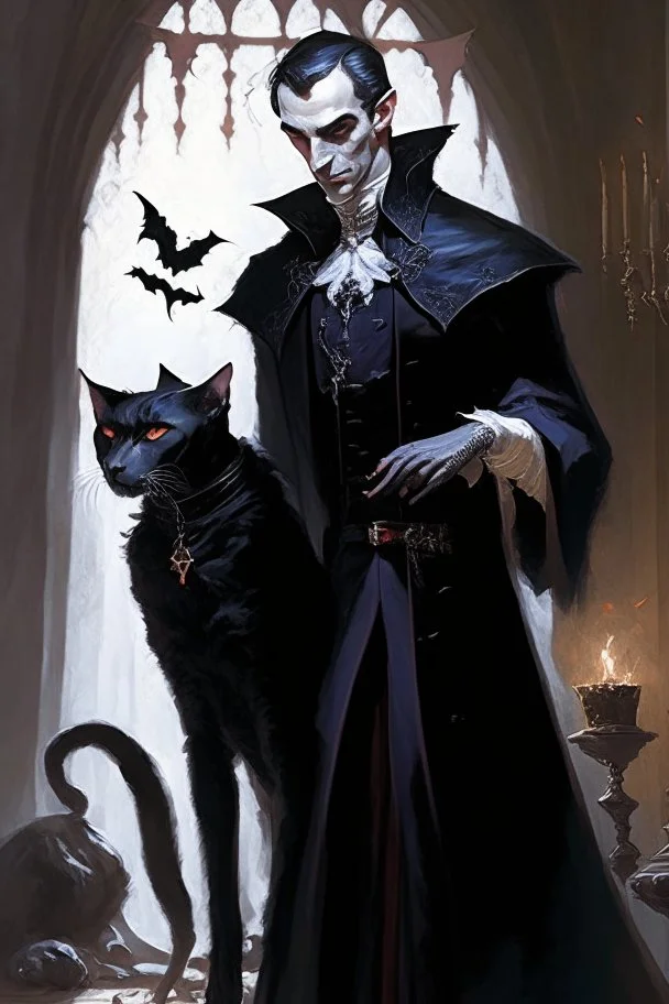 strahd con Zarovich marrying a human-sized black cat