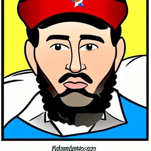 Fidel Castro estilo dibujo anime