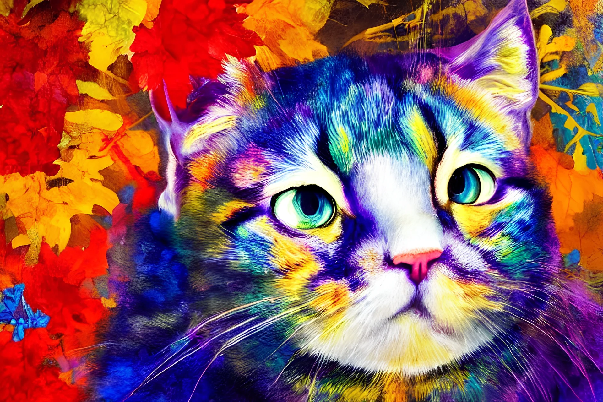 Portrait cat beautiful art photo