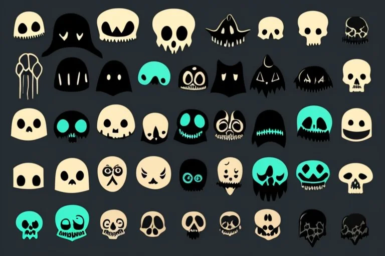 make a logo that is spooky and cute and define its features more