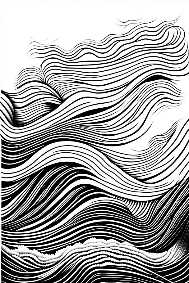 waves line art