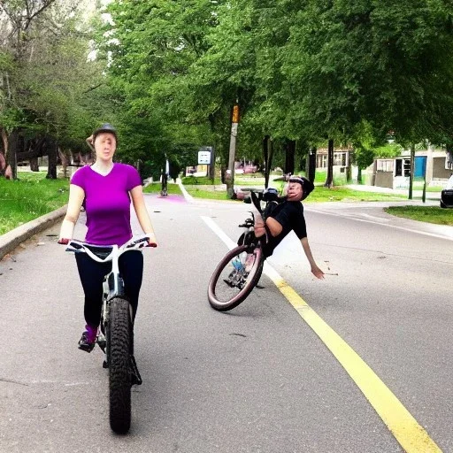 I was out on a spontaneous bike ride with my roommate and a few other friends. They had decided that it was a good idea to eat some weed-browies before leaving and began to get a little loopy. My roommate ended up falling off her bike on multiple occasions, getting badly injured, but because of her cloudy mind, thought nothing of it. On one occasion she fell off her bike into a near by canal but came out of the water smiling as if nothing happened. Impressionist style