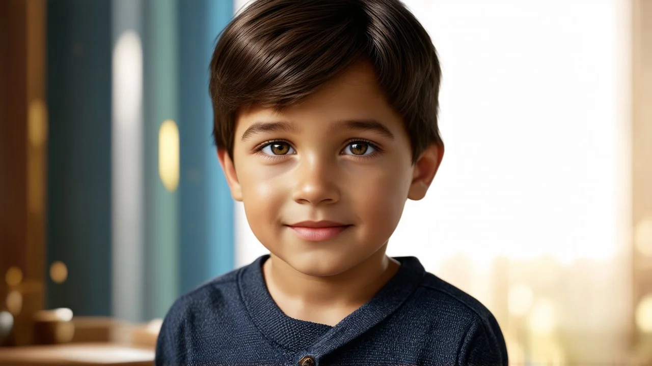 Thoughtful calm happy 2-year-old boy, engaging, confident, peaceful, aware, intelligent, cheeky, showing his head and upper body, perfect eyes, perfect anatomy, exquisite composition, beautiful detailed intricate detailed octane render, 8k artistic photography, photorealistic, soft natural volumetric cinematic perfect light, chiaroscuro, award-winning photograph, masterpiece, raphael, caravaggio, bouguereau