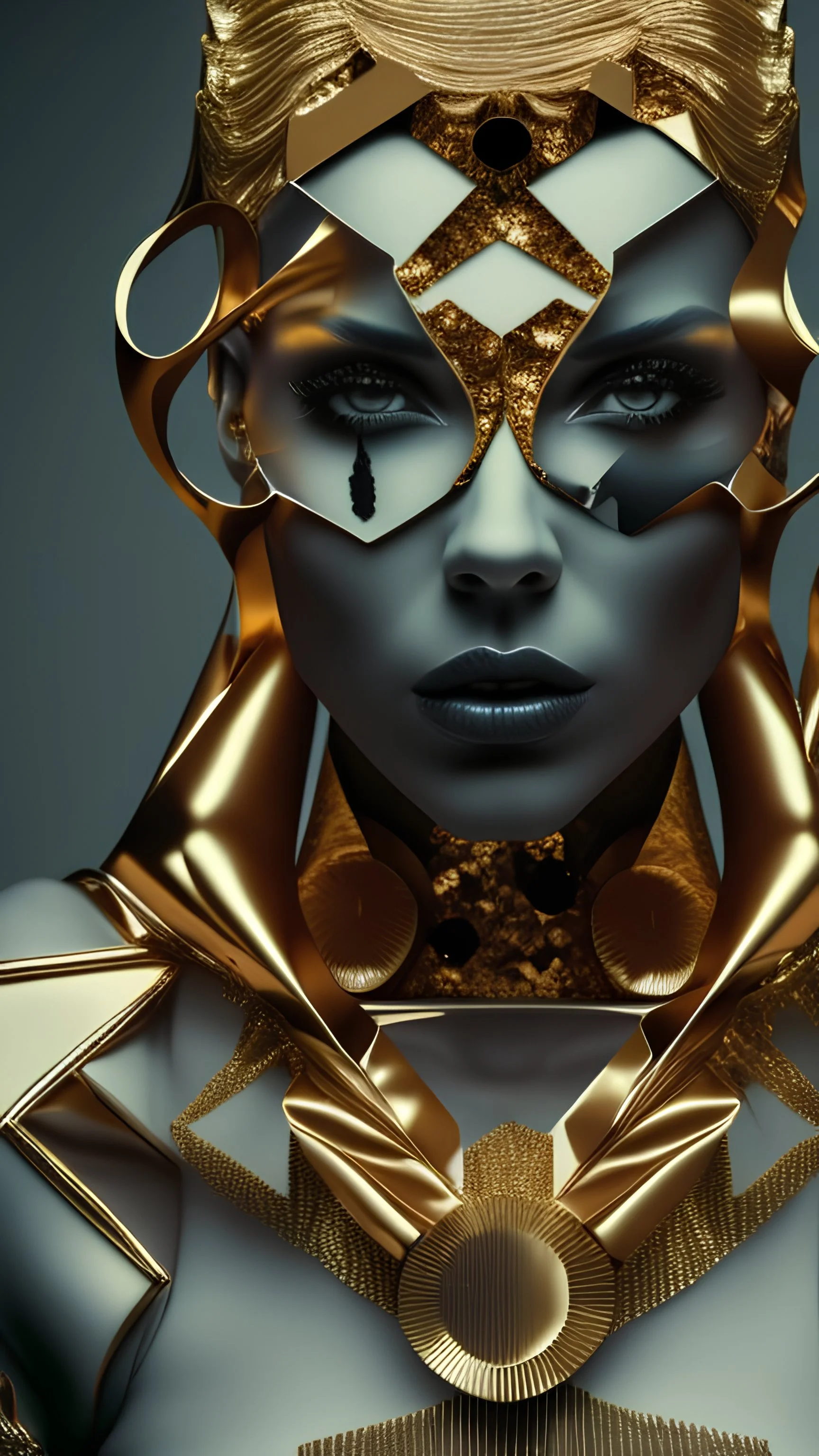 Album cover in minimalism brutal art shades fashion papercut layered harsh extreme shiny UHD