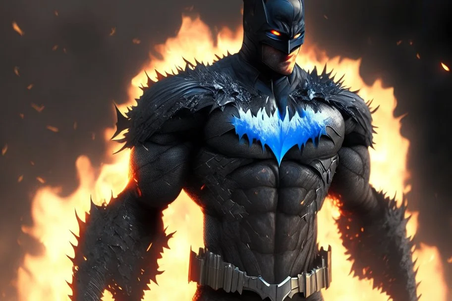 a superhero made out of biochar