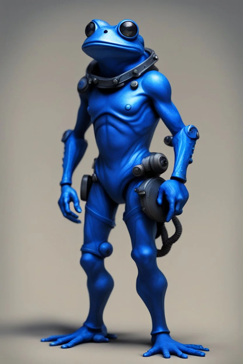 blue frogman miner humanoid medival