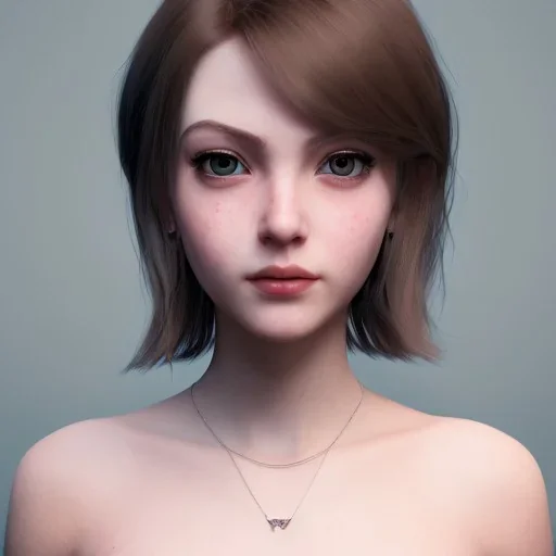 potrait girl look beautiful, eyes like ocean blue, short hair, smile, 8k, rtx, eyebrows like serious, facing left, real, cute, angry expression, tsundere, hyper realistis, hyper details, color schema aesthetic, full body