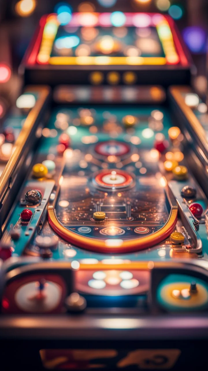 inside a pinball machine,bokeh like f/0.8, tilt-shift lens 8k, high detail, smooth render, down-light, unreal engine, prize winning