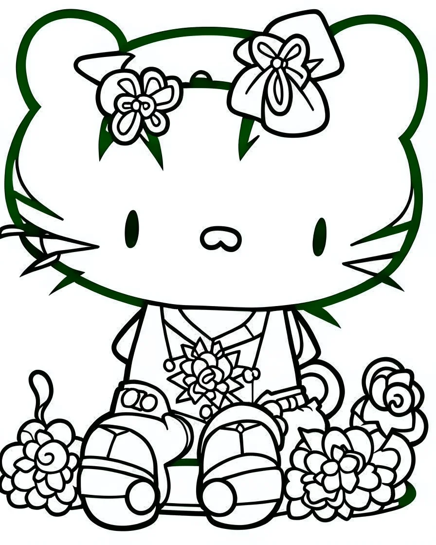 Hello Kitty coloring page