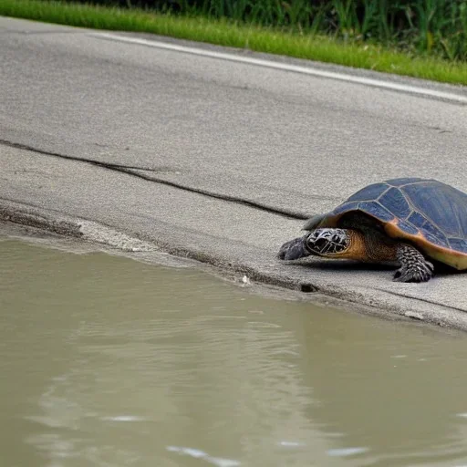 turtle crossing bridge