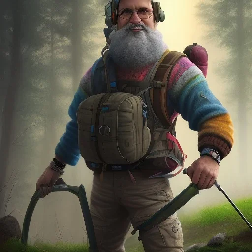 hiker in the mountains