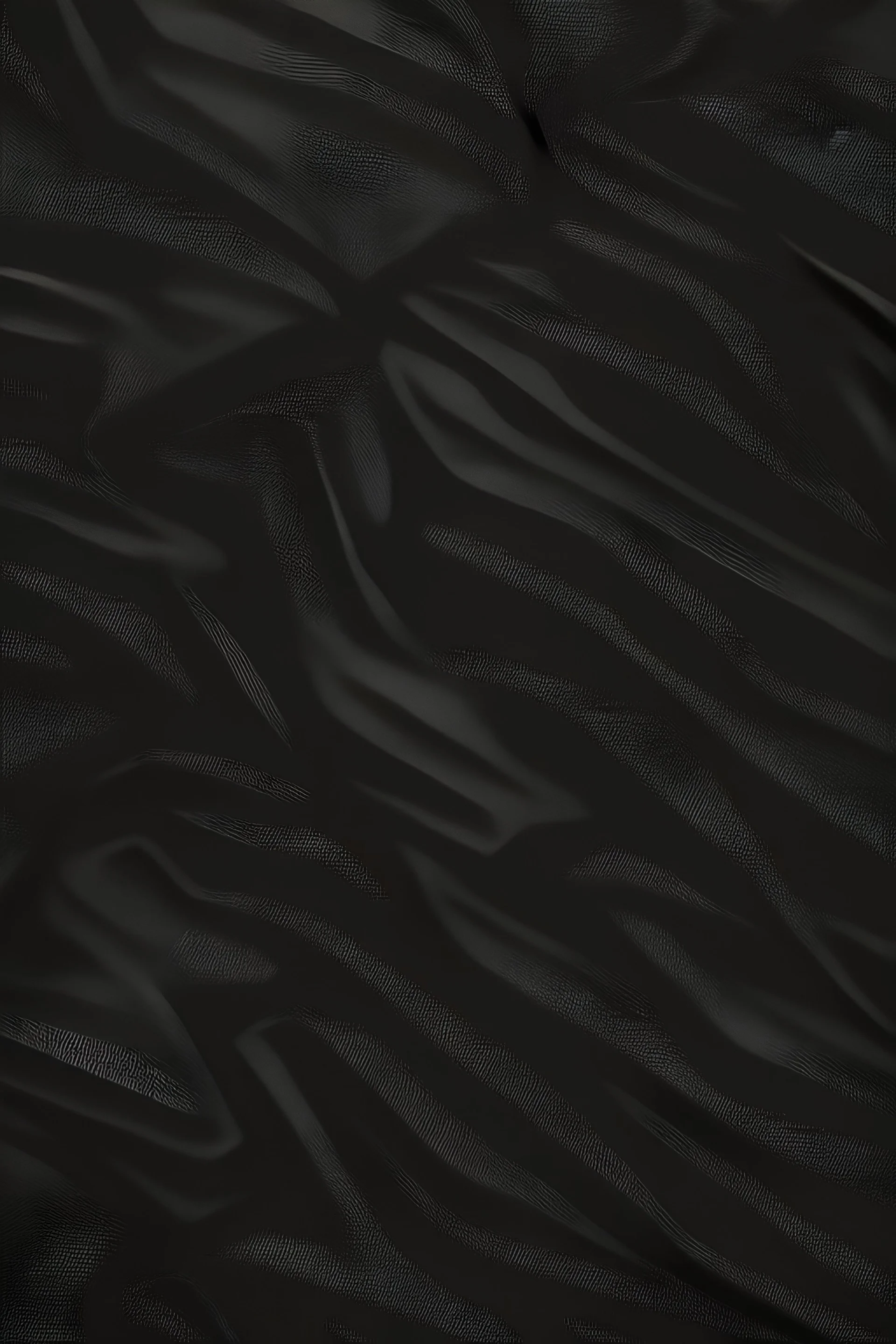 Crinkled black fabric