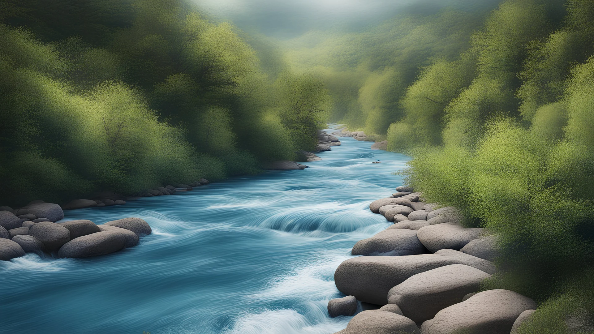 nature, landscape, a river with blue water