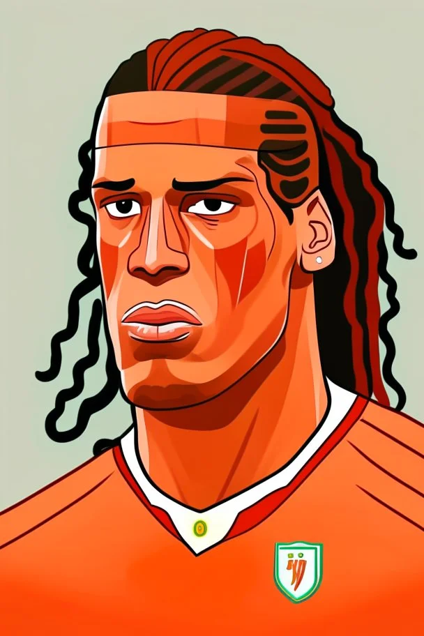 Virgil van Dijk Dutch football player cartoon 2d