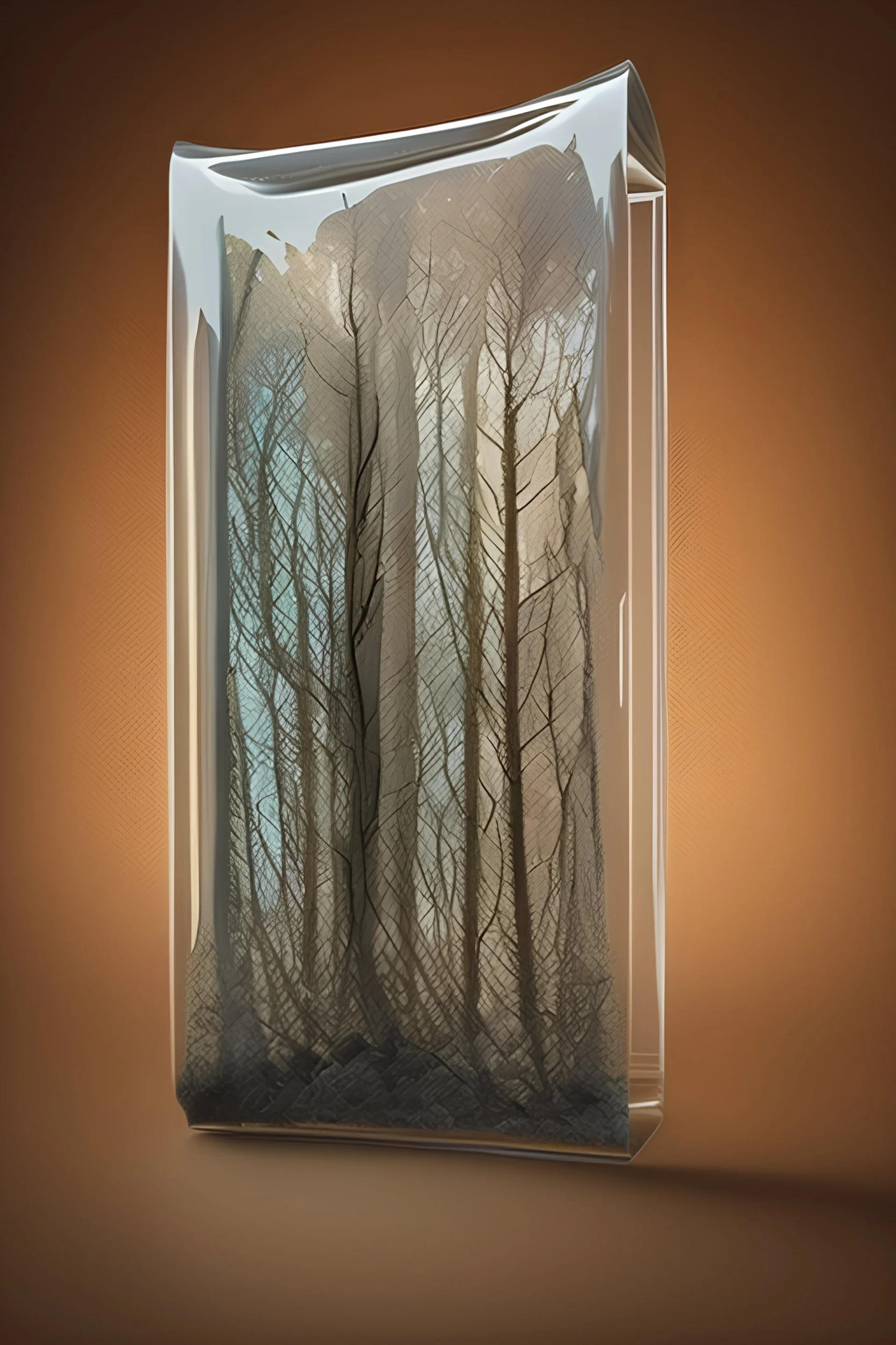 Realistic film strip made of glass