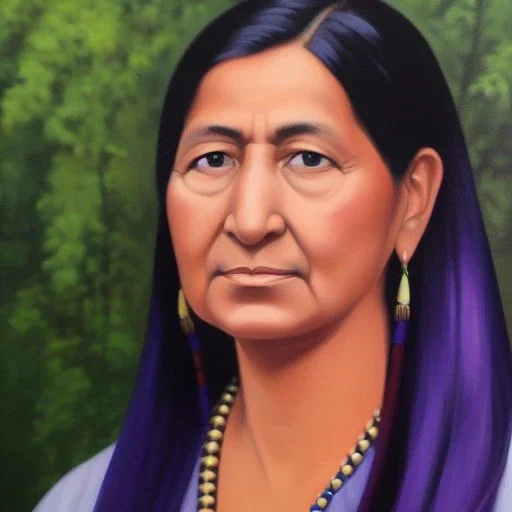 Full body portrait, painting, medium shot lady style of Haudenosaunee