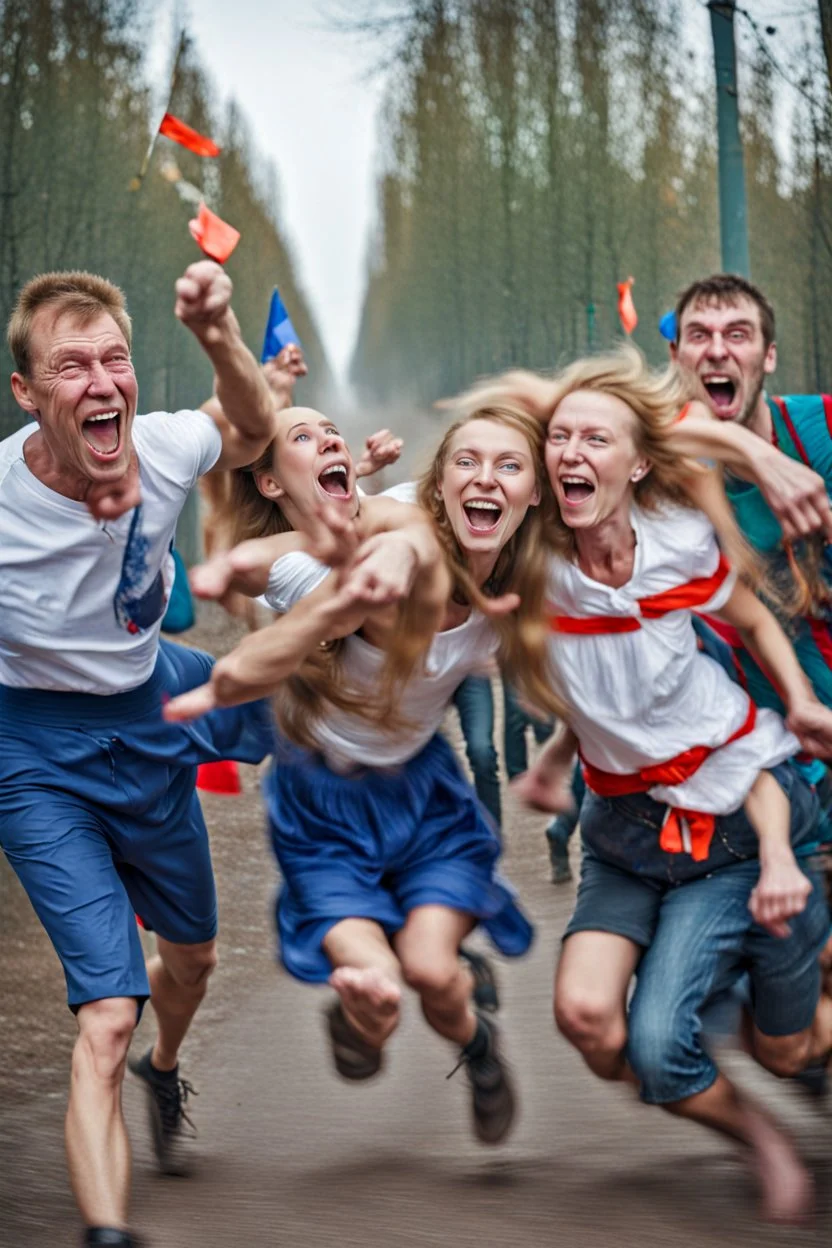 Russian people having fun