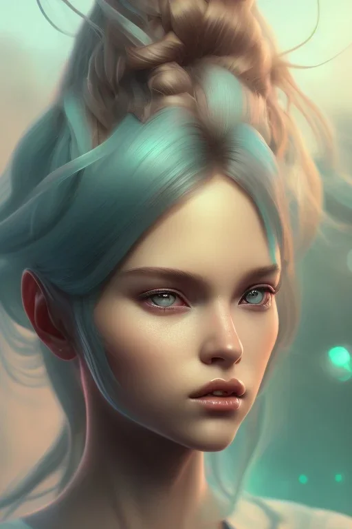 girl, miku hair, 8k resolution concept art portrait by Greg Rutkowski