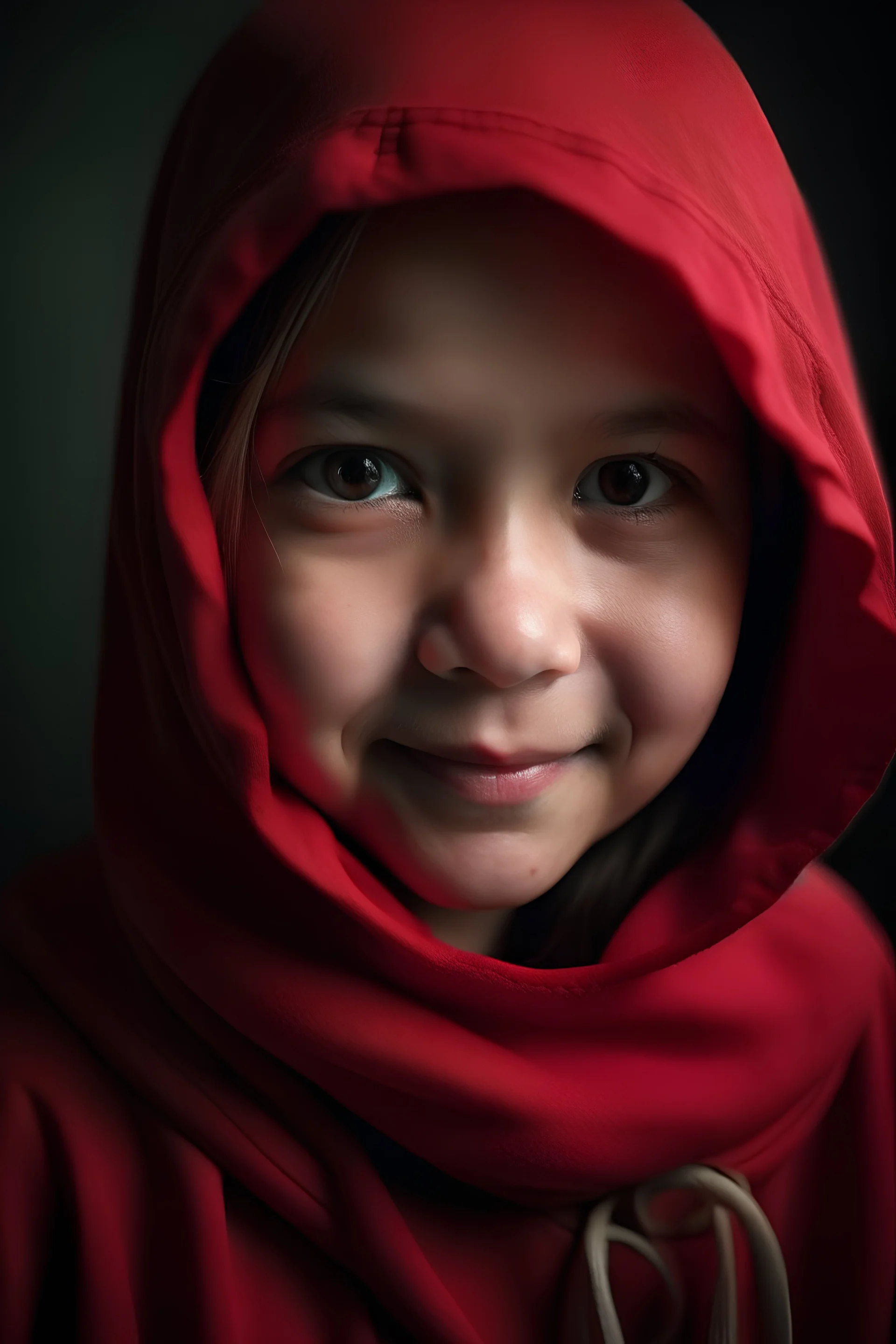 gadis kecil berkerudung merah