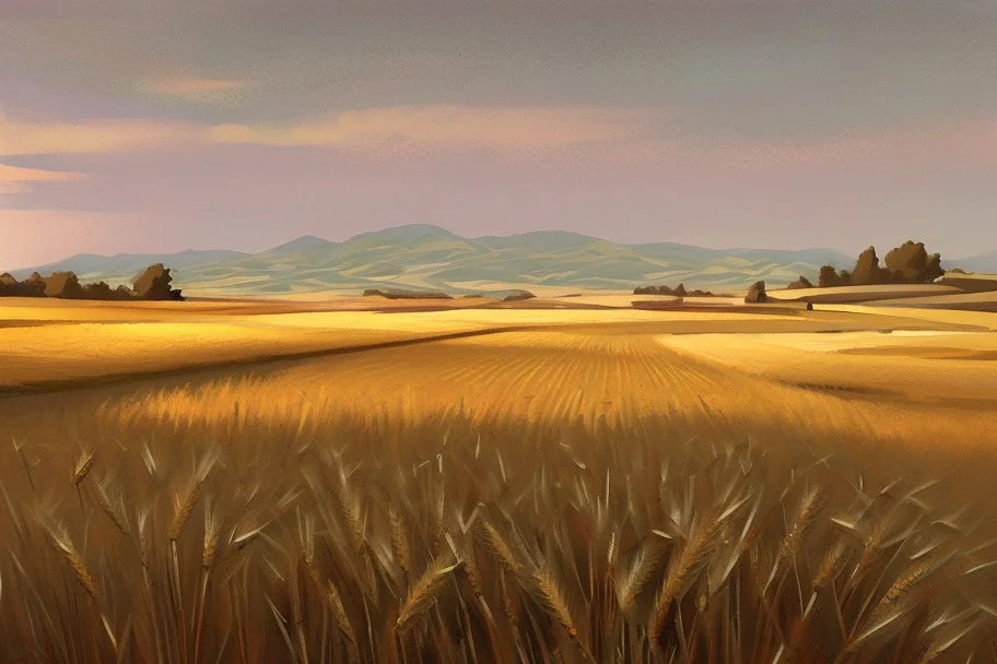 road wheat field byphil hale