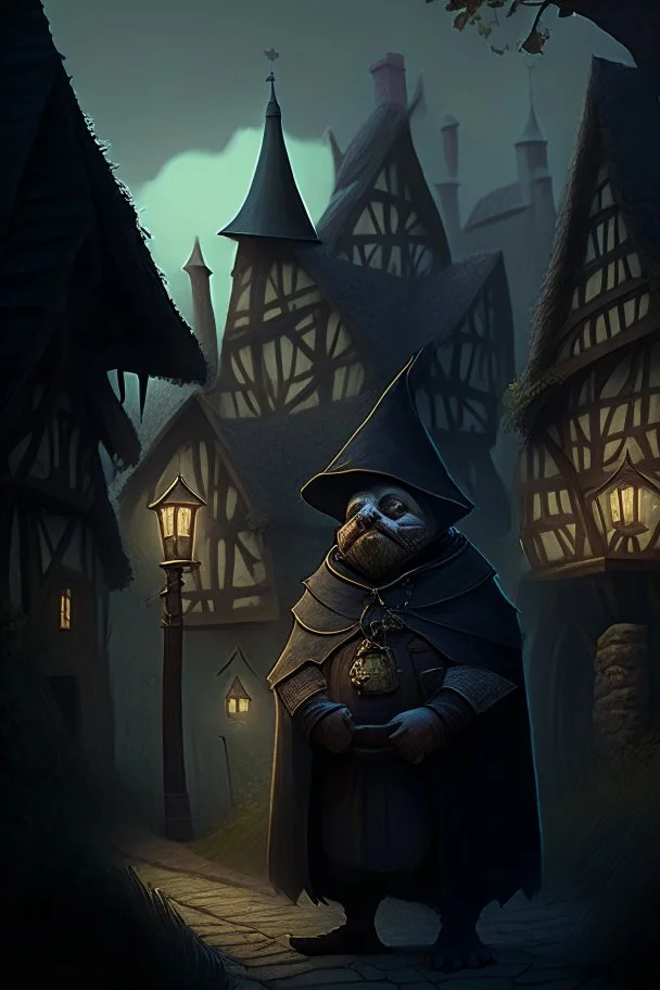 mayor of small dark medival village