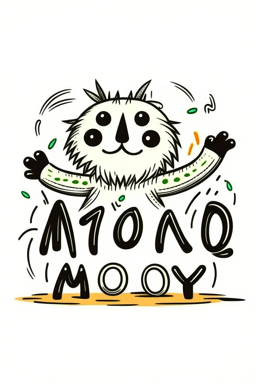 Style: Flat illustration with bold outlines Mood: Playful and joyful Lighting: Even and bright Text: "Monday" written playfully with each day represented by a whimsical character (e.g., Monday as a sleepy sloth, Tuesday as a energetic rabbit, etc.) T-shirt design graphic, vector, contour, white background