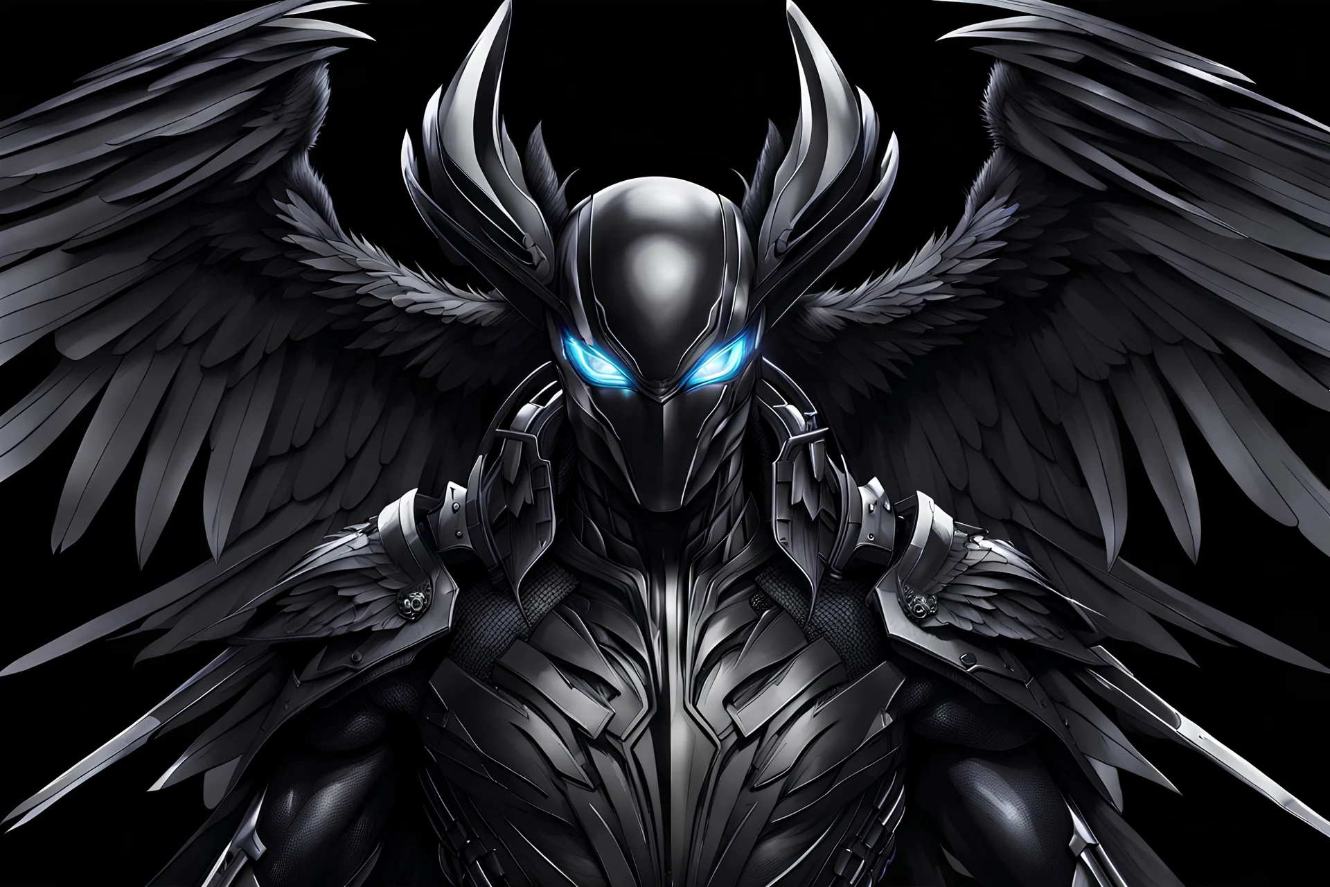 Symbiote Cyber Machine crow in 8k anime realistic drawing style, black wings, close picture, apocalypse, intricate details, highly detailed, high details, detailed portrait, masterpiece,ultra detailed, ultra quality