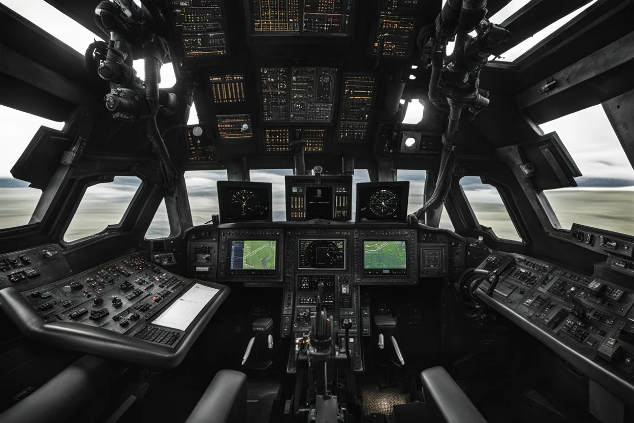 Black rabbit in the pilot seat of a rabbit mecha. Photograph.