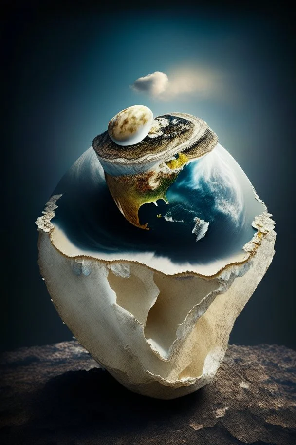 oyster on top of earth