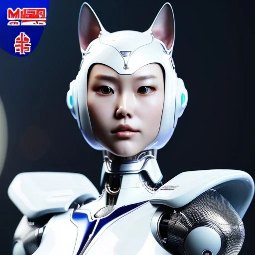 beautiful smooth realistic Japanese cat woman robot body with long legs, cat aye, extremely sharp detail, finely tuned detail, ultra high definition, 8 k, unreal engine 5, ultra sharp focus, accurate wings