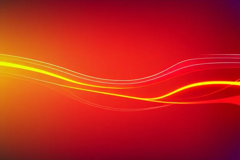 Vector technology abstract background with dynamic amorphous vector flowing gradient particle water curve waves and modern red, yellow, orange lines. Retro futurism geometric, cyberpunk.