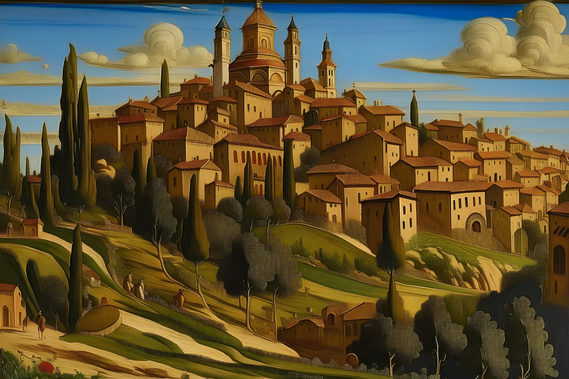 Painting of monforte d'alba by sandro botticelli