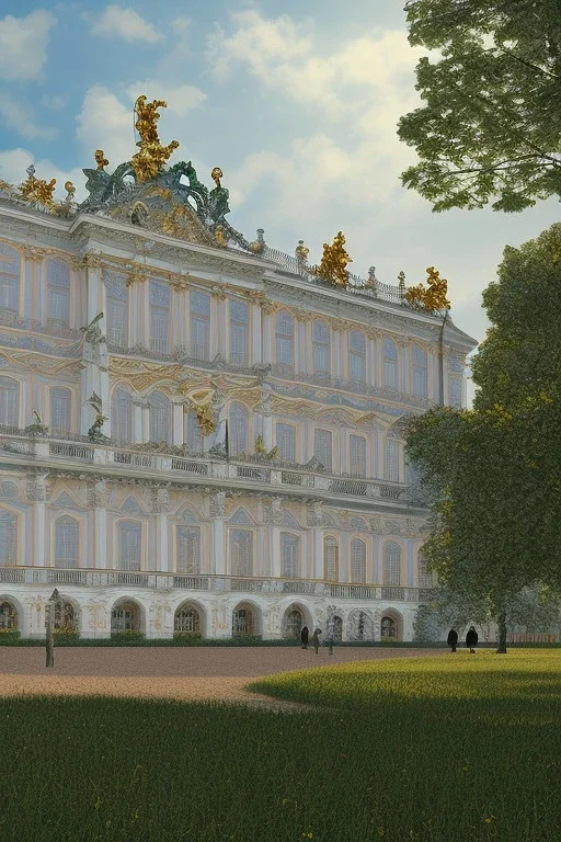  Schönbrunn from outside, Vienna. Photorealistic