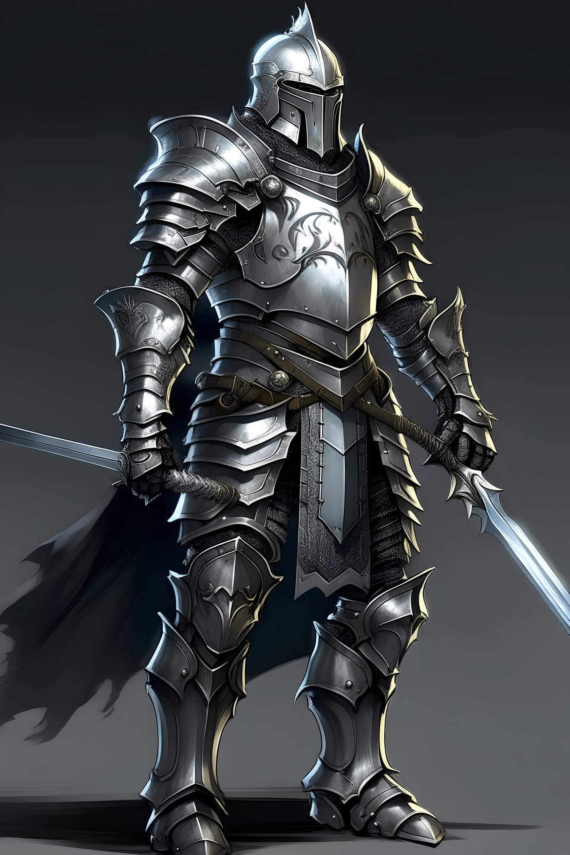 Man with a platinum armor and great sword