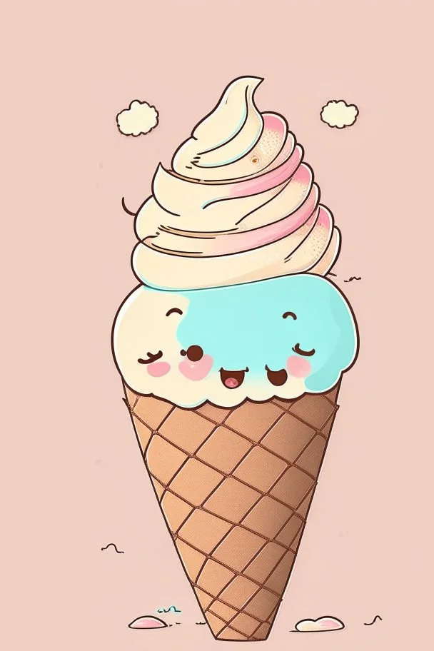 How to Draw Cartoon Ice Cream on a Cone Cute and Easy - video Dailymotion