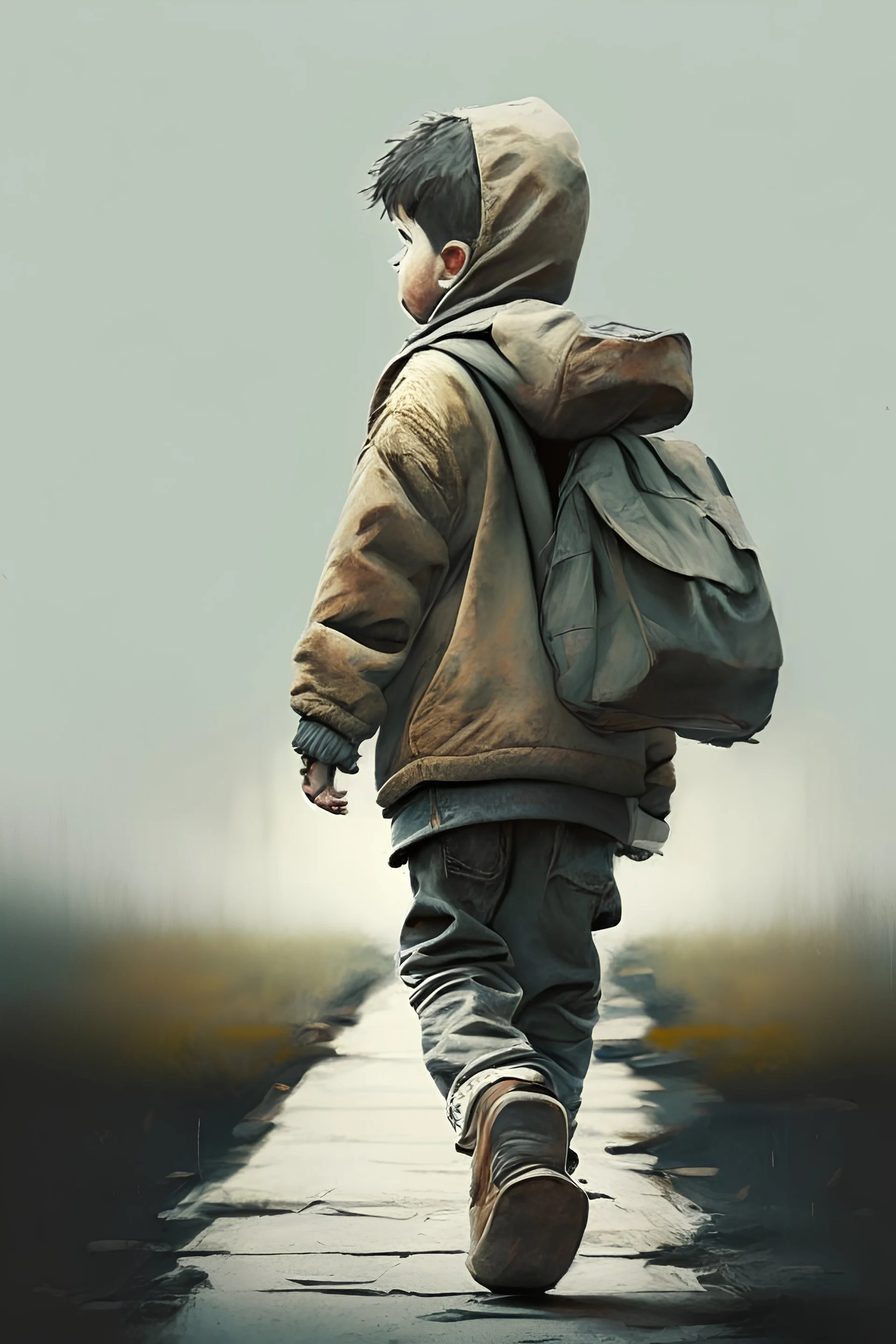 boy walking