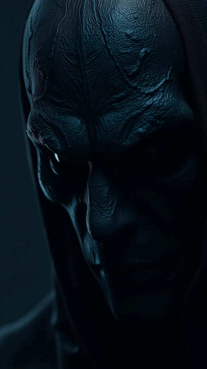 a Black phanter eyes in the dark by his skin texture in a 3d rendering full-height image of a grim and dark scene. Ensure the final images exhibit the utmost quality, encompassing 4K, 8K, and 64K resolutions, with 3D rendering that manifests in photorealistic, hyperrealistic, and highly detailed representations. Employ techniques such as HDR, UHD,