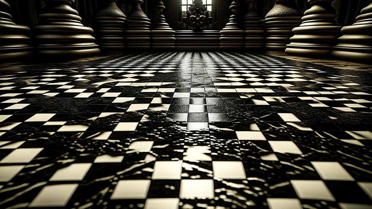 (ヤクザ) , details,checkerboard floor,enigmatic icon,white and black vibes, steampunk influences, 8k resolution, bulbous, unwordly forms, dark illuminati subject matter,enigmatic whiskey spot crossword clue and weird people