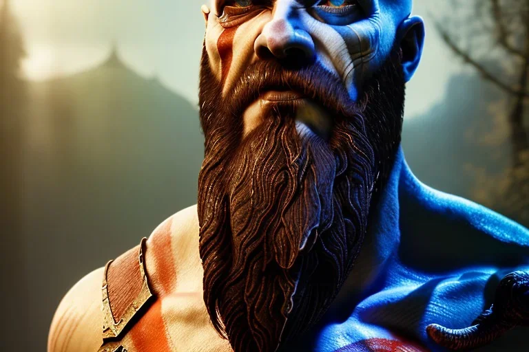 god of war ,hyper-detailed, beautifully color-coded, insane details, intricate details, beautifully color graded, Cinematic, Color Grading, Editorial Photography, Depth of Field, DOF, Tilt Blur, White Balance, 32k, Super-Resolution, Megapixel, ProPhoto RGB, VR, Half rear Lighting, Backlight, non photorealistic rendering