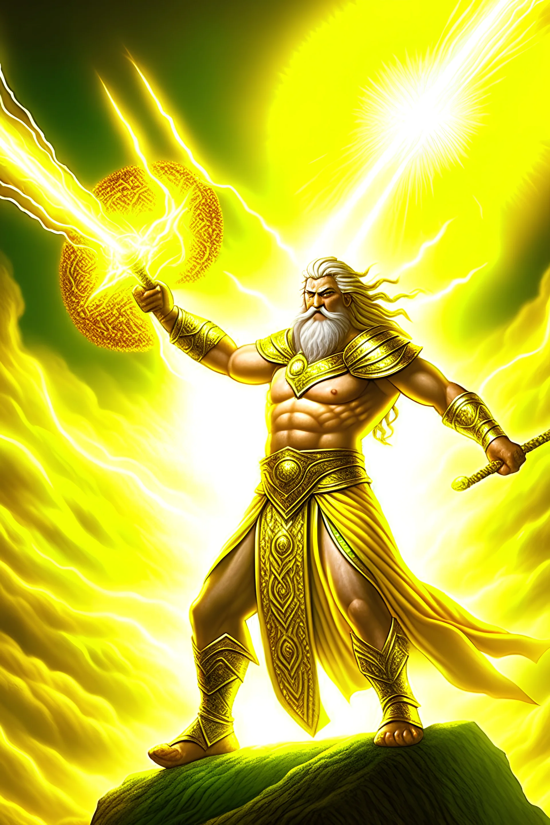 God Of Light Wielding A Weapon Of Light