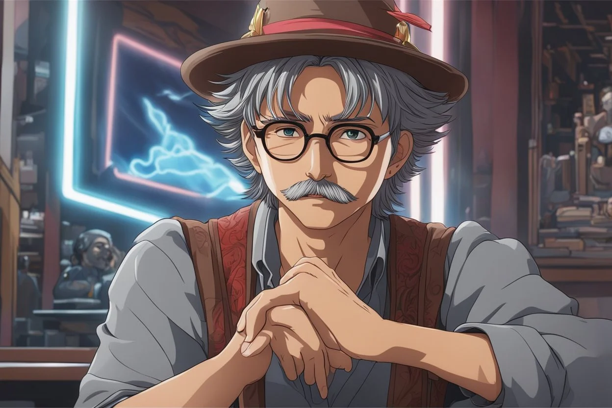 David in 8k Hayao Miyazaki draw style, yu gi oh them, neon effect, close picture, highly detailed, high details, detailed portrait, masterpiece,ultra detailed, ultra quality