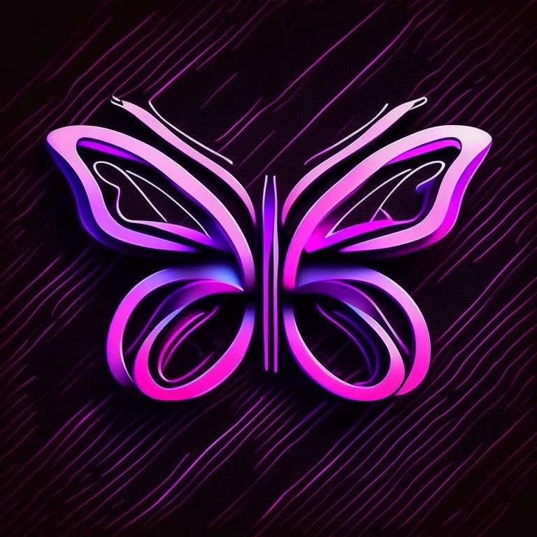 symetry!!, butterfly!!, logo, NFT, colorful, cyberpunk, neon punk, curves, lines, simple, gradient, creative, holographic