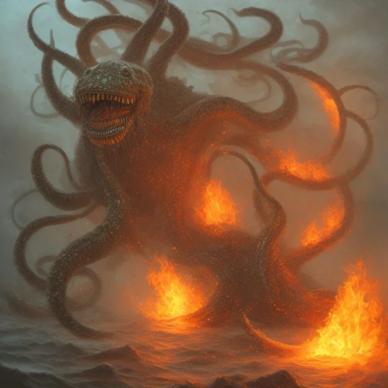 blazing kraken, fire