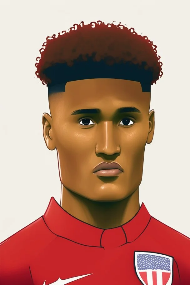 Ollie Watkins English football player ,cartoon 2d