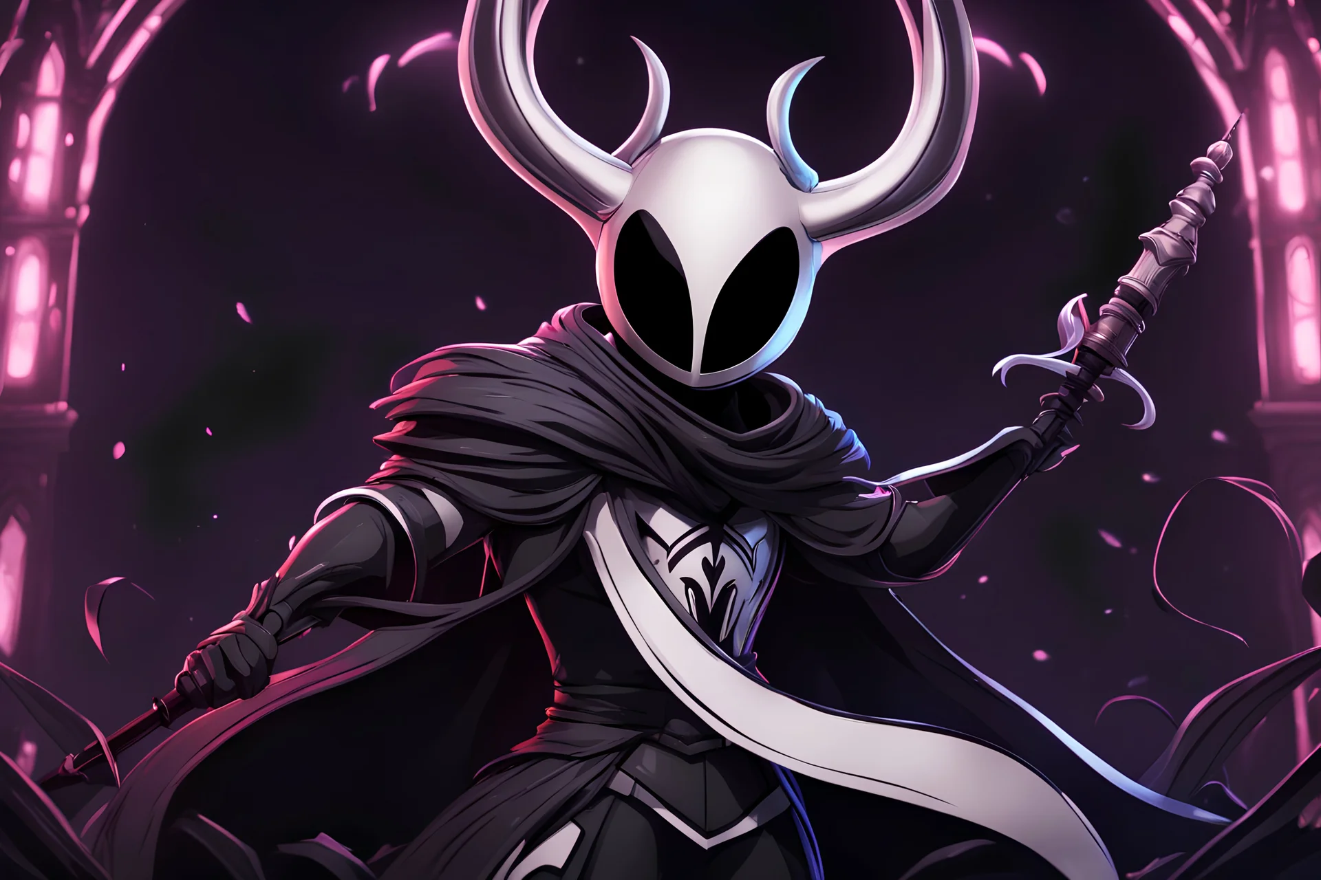 Hollow knight venom in 8k solo leveling shadow artstyle, in the style of fairy academia, hollow knight them, mask, close picture, neon lights, intricate details, highly detailed, high details, detailed portrait, masterpiece,ultra detailed, ultra quality