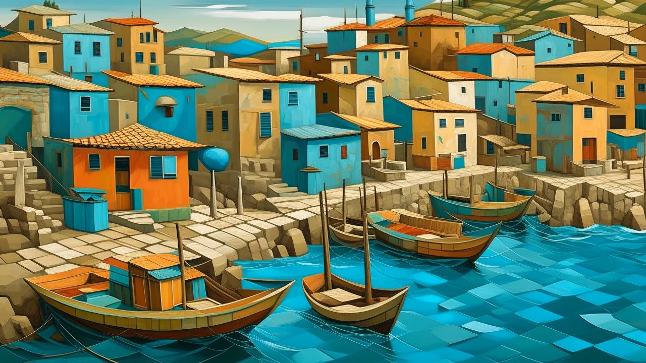 Cubist-inspired fishing hamlets on Mediterranean coasts.