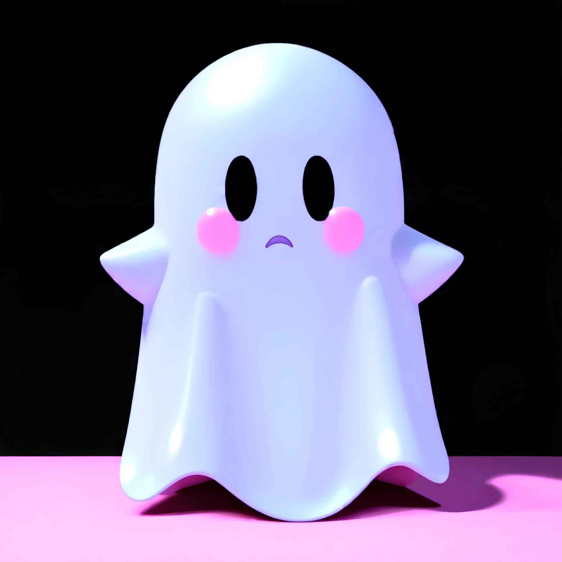 Cute anime ghost, in 3D