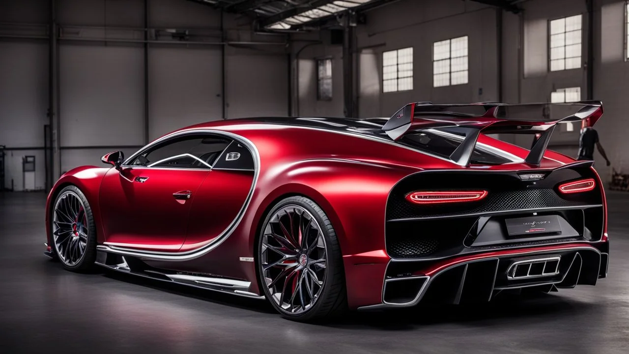UFO body kit bugatti chiron mansory ,rear view, desktop wallpaper, 4K, Cinematic