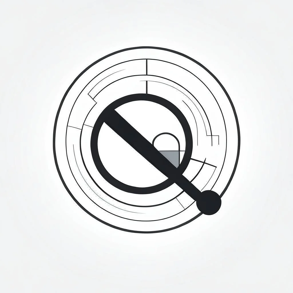 round svg logo charts magnifier minimalistic