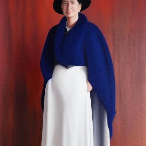 Full body portrait, painting, medium shot lady woolitize